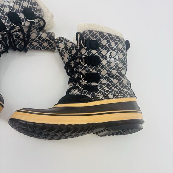 Sorel 1964 Pac Graphic Winter Boots Womens Size 10 Black White Waterproof - Picture 3 of 6